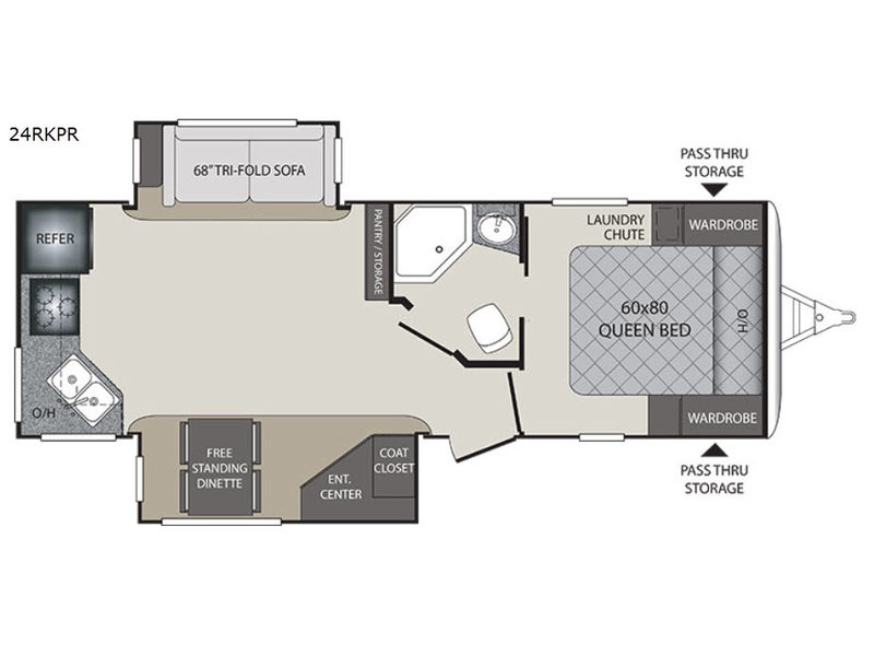 24 ft rear living travel trailers